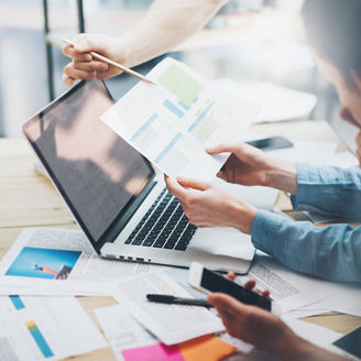 Tax consultants working on budget for 2024