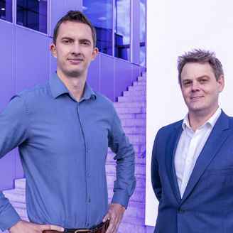 KPMG expert on CBAM Frederik Cappelle and Christof Van Roey of Reynaers Aluminium