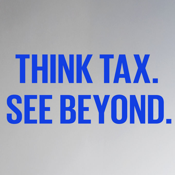 Schriftzug Think Tax