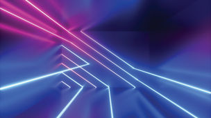 3d render, pink blue neon lines, geometric shapes, virtual space, ultraviolet light, 80's style, retro disco, fashion laser show, abstract background