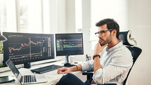 obrazovka na burze cenných papierov