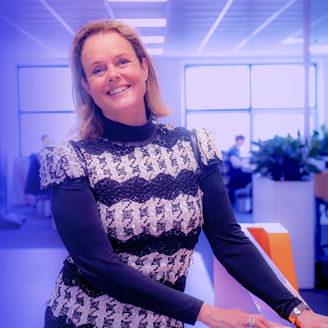 Businesswoman smiling