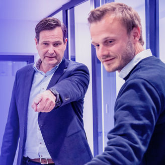 two men having a conversation