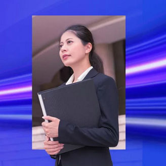 A businesswoman in black