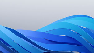 Abstract 3d render, background design, blue wavy lines