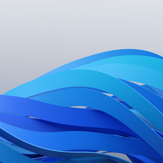 Abstract 3d render, background design, blue wavy lines