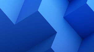 Abstract 3d render, blue geometric background design with cubes