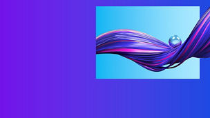 Abstract purple 3D shapes