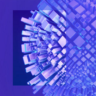 Abstract blue circle blocks