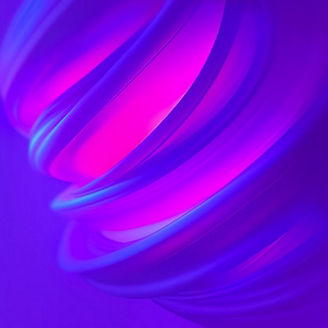 Pink and purple 3D swirl shape