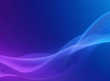 Abstract flowing lines on gradient background in blue and purple