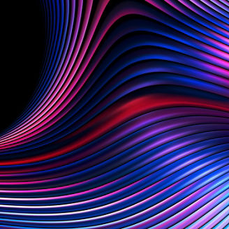 Abstract neon lines colourful glowing waves