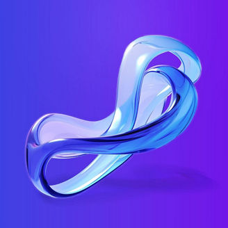 Abstract inverted mobius strip like structure