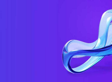 Abstract inverted mobius strip like structure banner