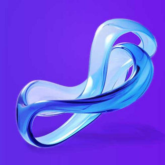 Abstract inverted mobius strip like structure banner