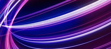 3d render. Abstract neon background of glowing lines. Energy vortex macro. Modern wallpaper