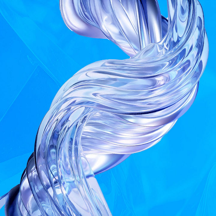 Abstract twisted glass ribbon vertical