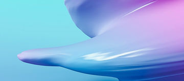 abstrakt bilde med turkis, rosa og lyse farger