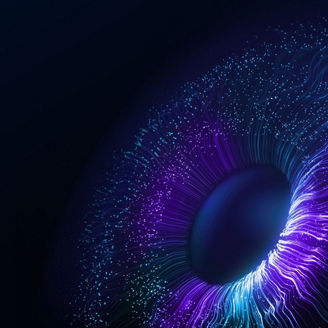 Abstract rays of purple light