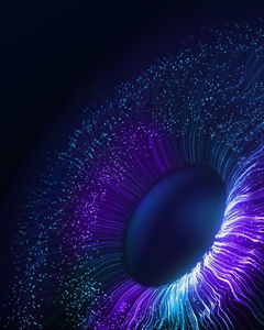 Abstract rays of purple light