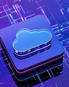 Abstract representation of a cloud server