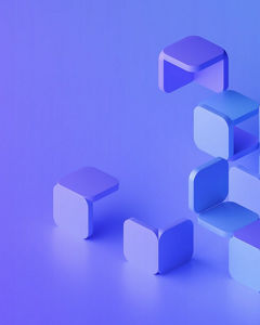 Abstrakte lila Würfel