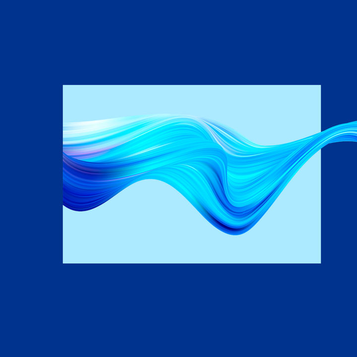 Blue abstract wave