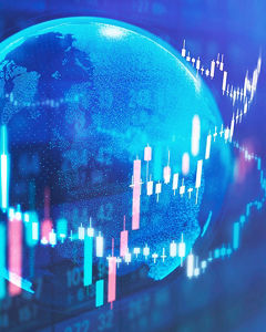 Abstract blue surface