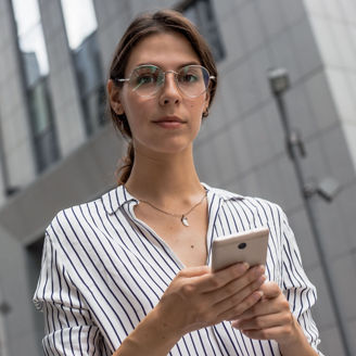 woman using cellphone