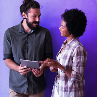 Two people with Ipad