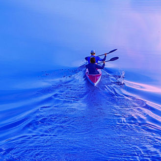 man on a boat in the sea