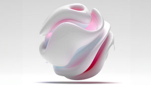 Abstract white pink sphere