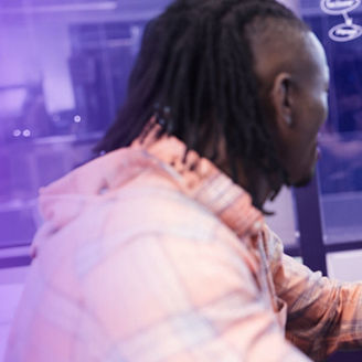 Two colleagues in a meeting