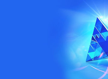 Blue abstract alliance pyramid banner
