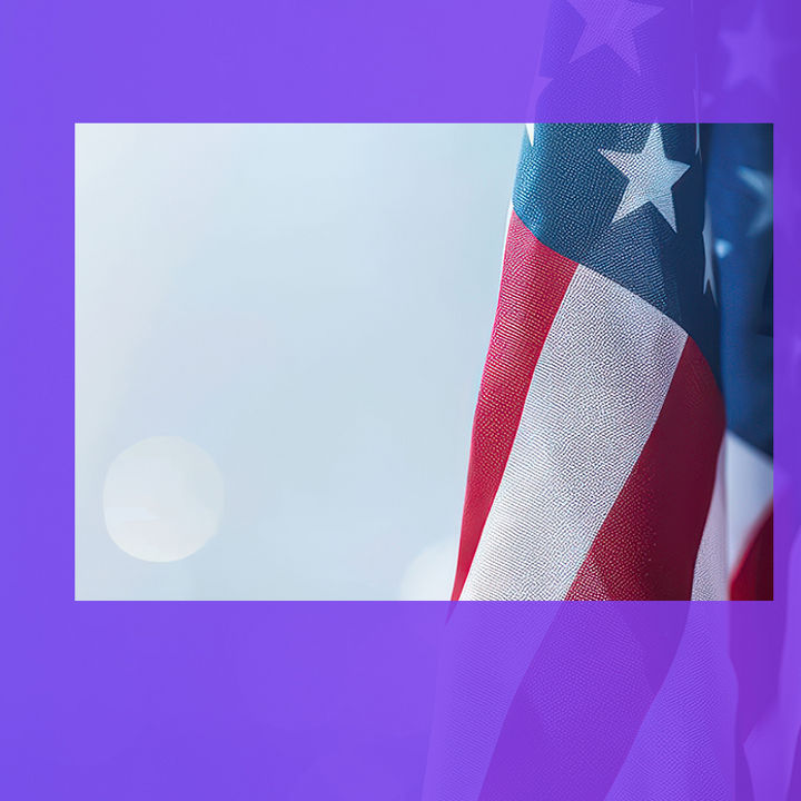 U.S. American flag banner