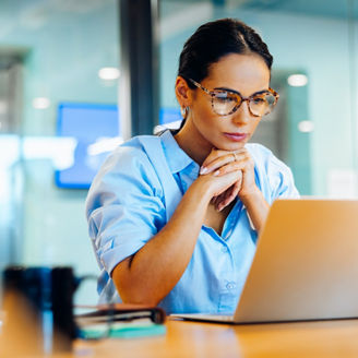 woman working at computer
