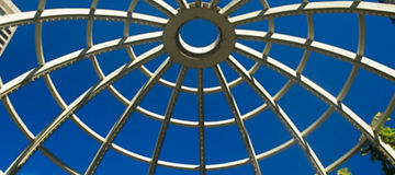 Low angle view of an Atrium, Boston, Massachusetts, USA