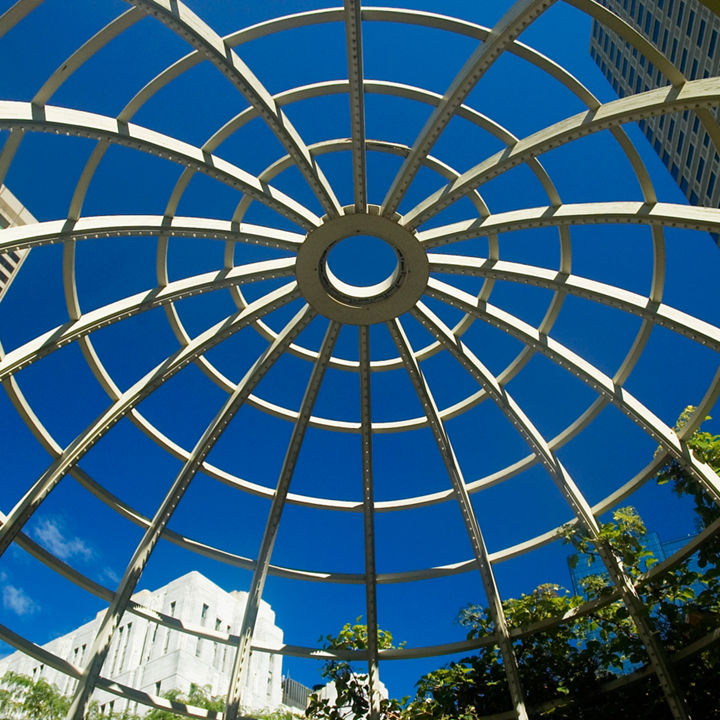 Low angle view of an Atrium, Boston, Massachusetts, USA