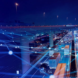 The motorway at night