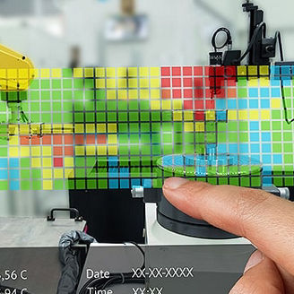 Finger an Produktionsarmatur