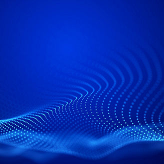 Network connection structure. Futuristic abstract mesh. Wave with the connection of points and lines. Big data.