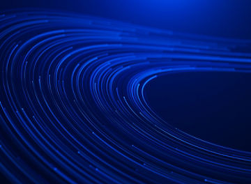 Abstract glowing blue lines animation on dark background with elegant motion light effects.