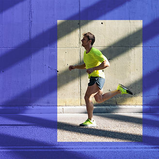 Man aan het hardlopen