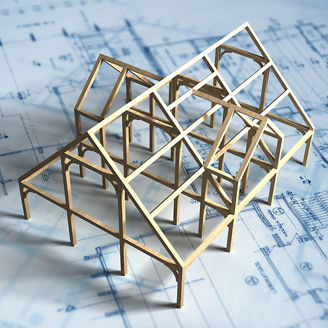 Hausgerüst aus Holz