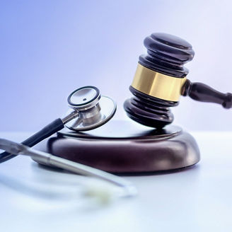 Gavel and stethoscope