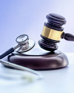 Gavel and stethoscope
