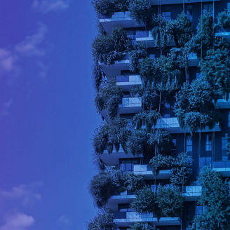 Skyscrapers photographed from below