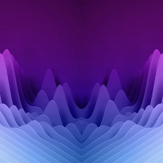 3d render, abstract paper shapes background, bright colorful sliced layers, purple waves, hills, equalizer