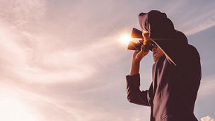 Person with binocular