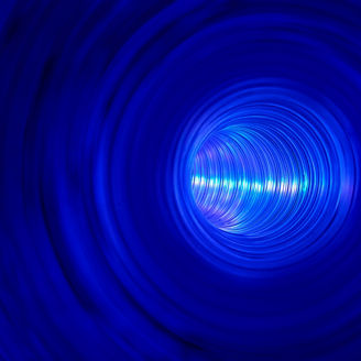 blaue Röhre von innen